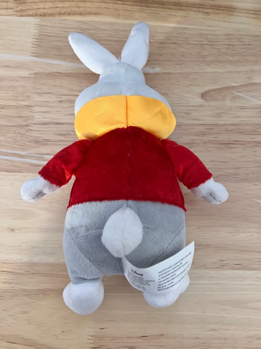 Just Play Disney Classics Alice in Wonderland White Rabbit 7in Beanbag Plush - Picture 3 of 3